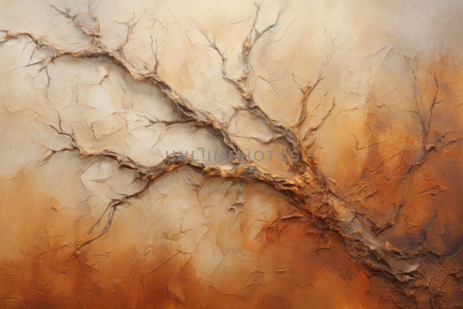 Tree roots background oil painting texture. Generative AI by golfmerrymaker