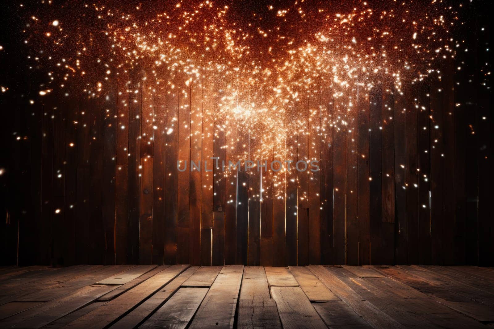 Happy New Year Celebration Sparkles. Generative AI.