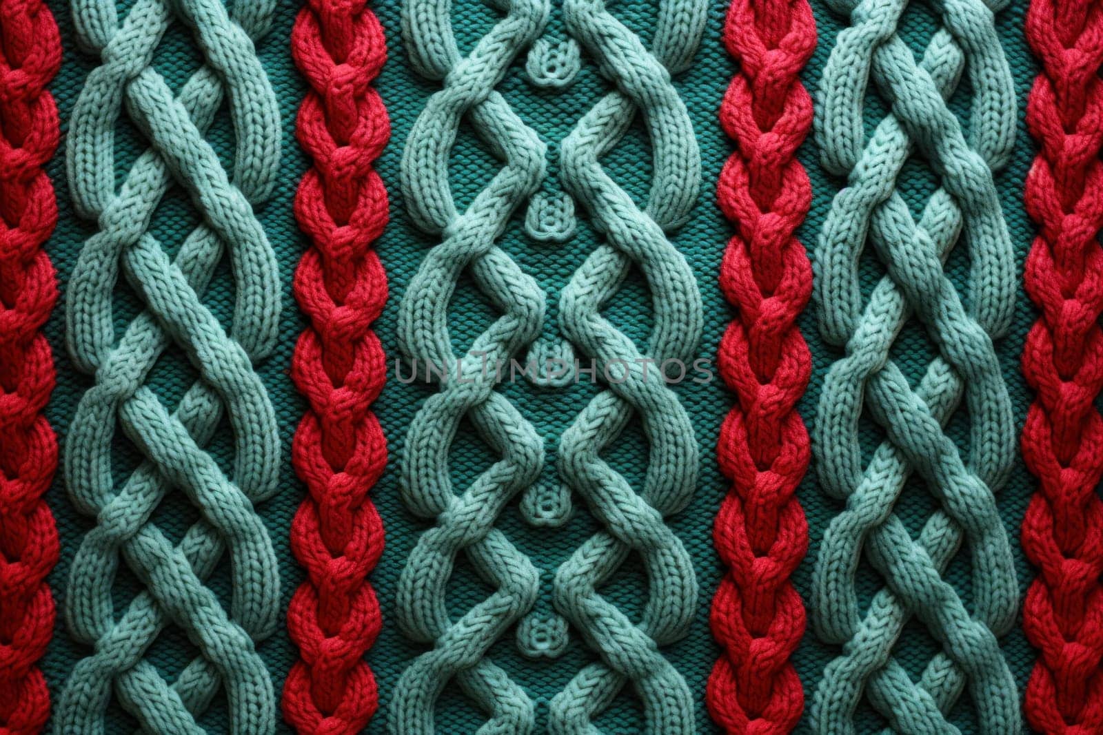 Christmas sweater stitch pattern. Generative AI by golfmerrymaker