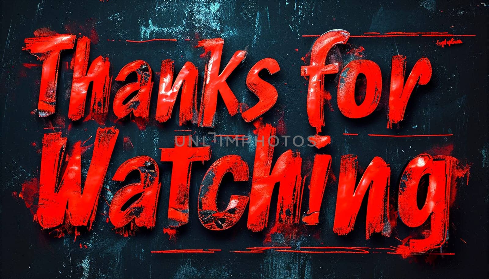 Tv screen with the text Thanks for watching. Animated trailer saying thank you for watching,Neon style in living room, perfect for intros, outros, countdowns, content, tech, slides, movies, cinematics, video editing, etc. Movie