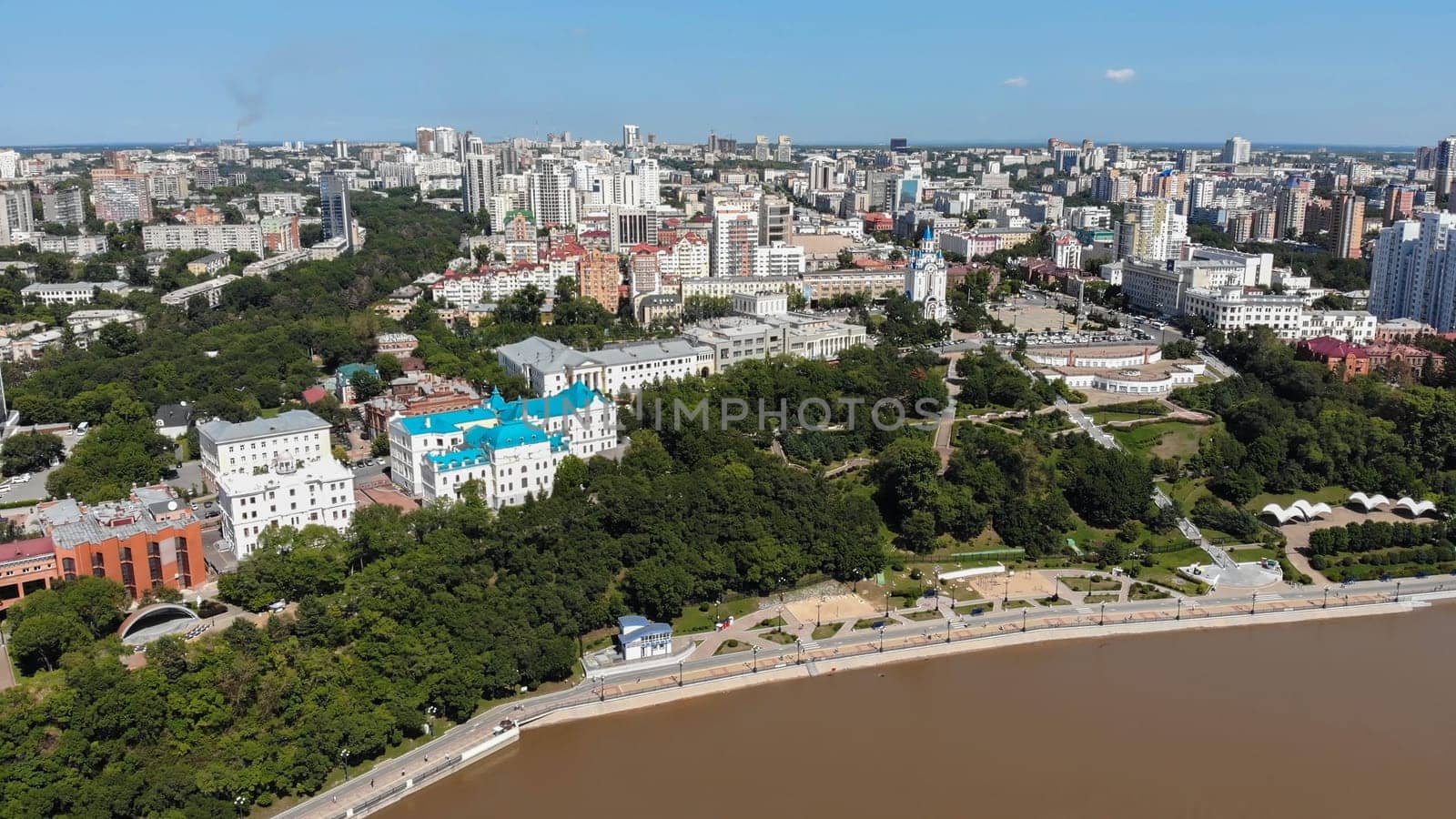 Khabarovsk city from a bird's-eye view