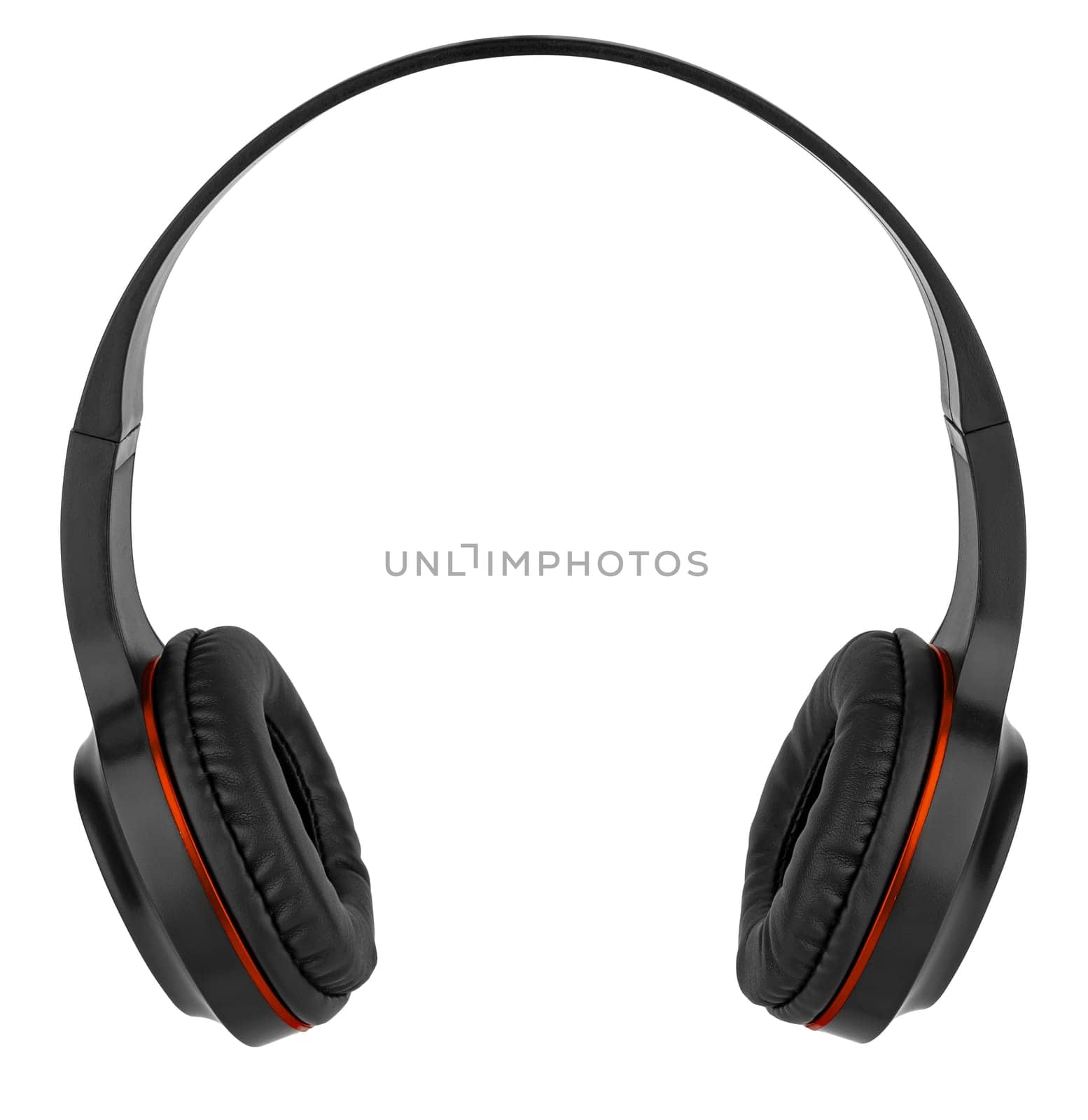 Wired headphones, computer accessory in isolation on a white background