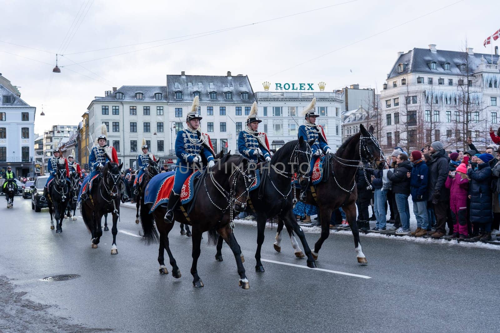 Queen Margrethe II Ride in Golden Carriage by oliverfoerstner