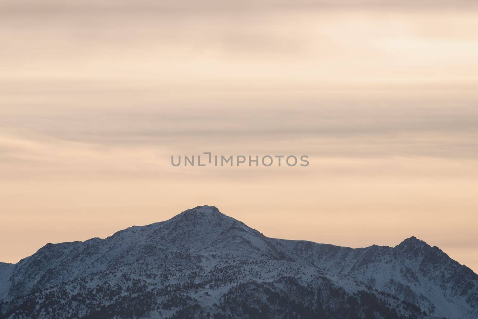 Mountains in the Pyrenees from the Pal Arinsal ski resort in Andorra.