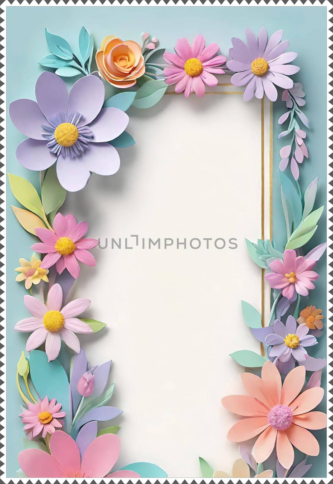 Spring flowers frame with copy space for your text. by yilmazsavaskandag