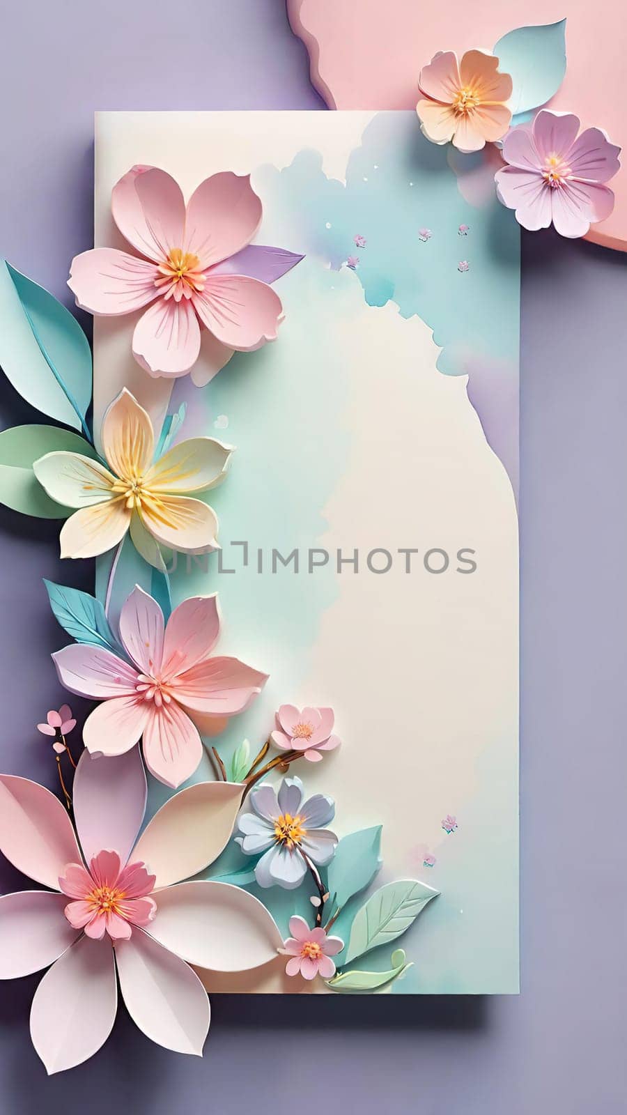 Spring flowers frame with copy space for your text. by yilmazsavaskandag