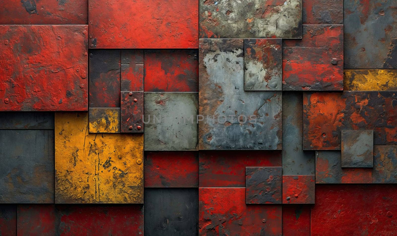 Abstract background, realistic background texture of colored rusty iron. by Fischeron