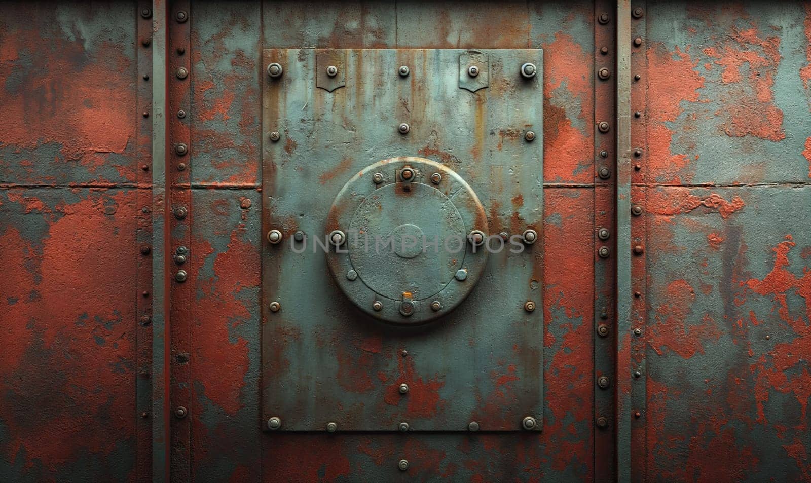 Industrial colored background with metal textures. by Fischeron