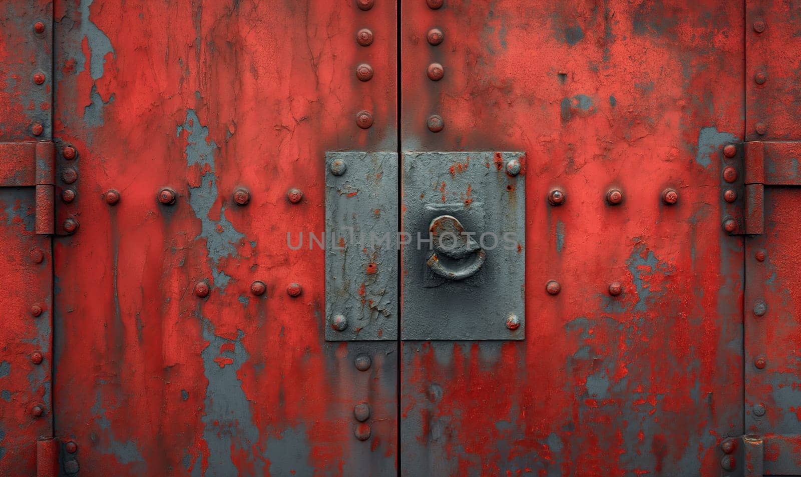 Industrial colored background with metal textures. Selective soft focus.