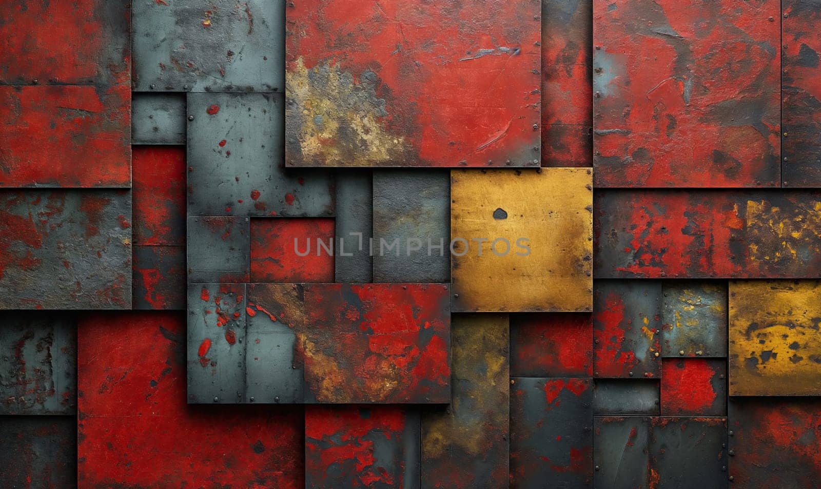 Abstract background, realistic background texture of colored rusty iron. by Fischeron