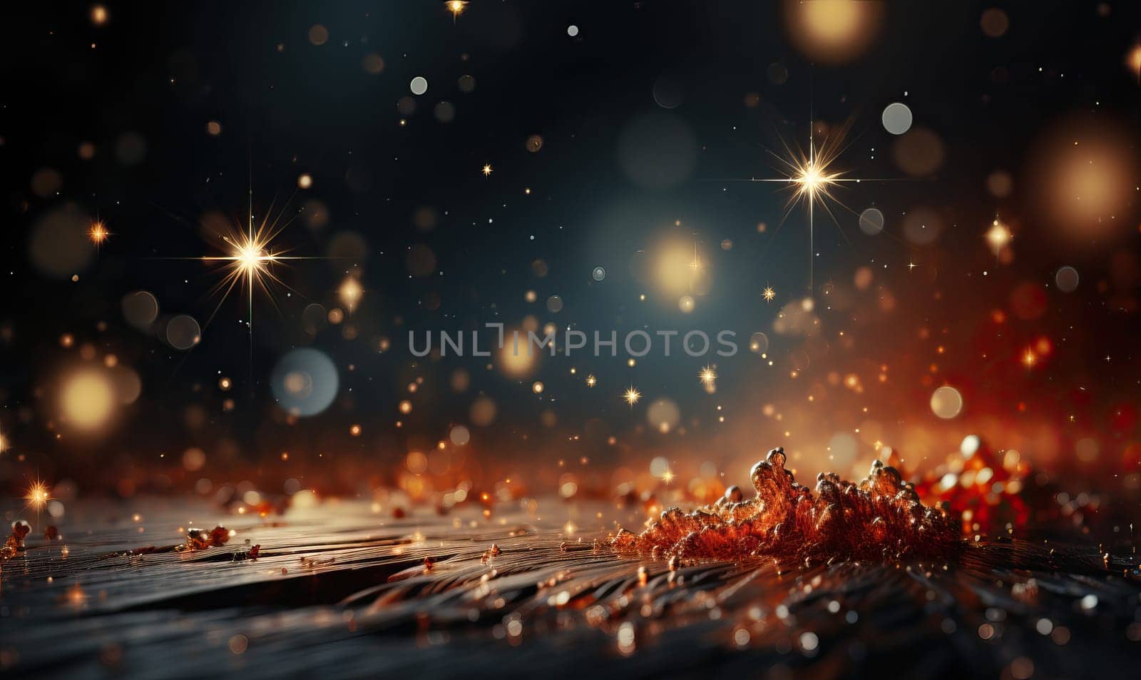 Abstract blurred background with light effects. Selective soft focus.