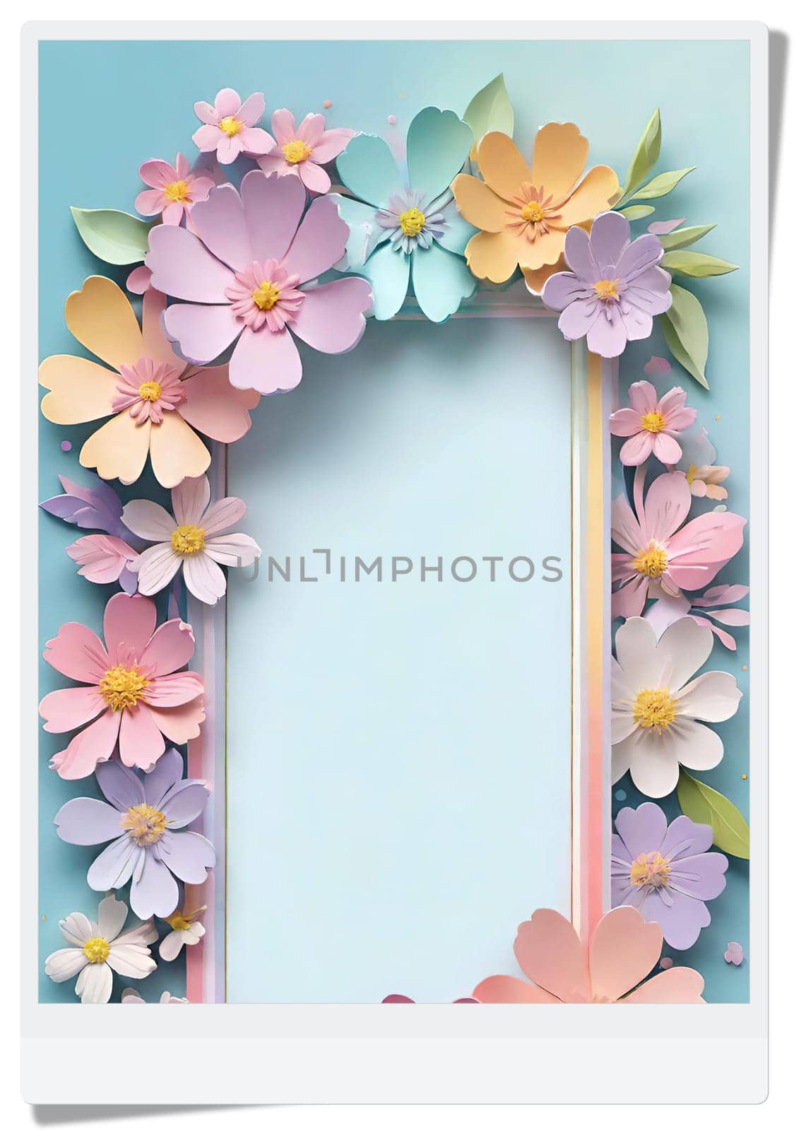 Spring flowers frame with copy space for your text. by yilmazsavaskandag