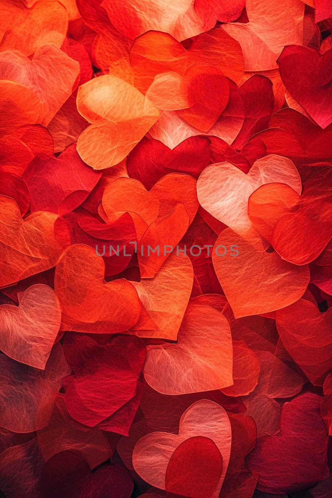 Abstract background with an earring. Selective focus. Red.