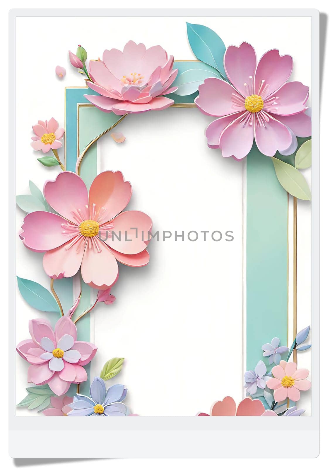 Spring flowers frame with copy space for your text. by yilmazsavaskandag