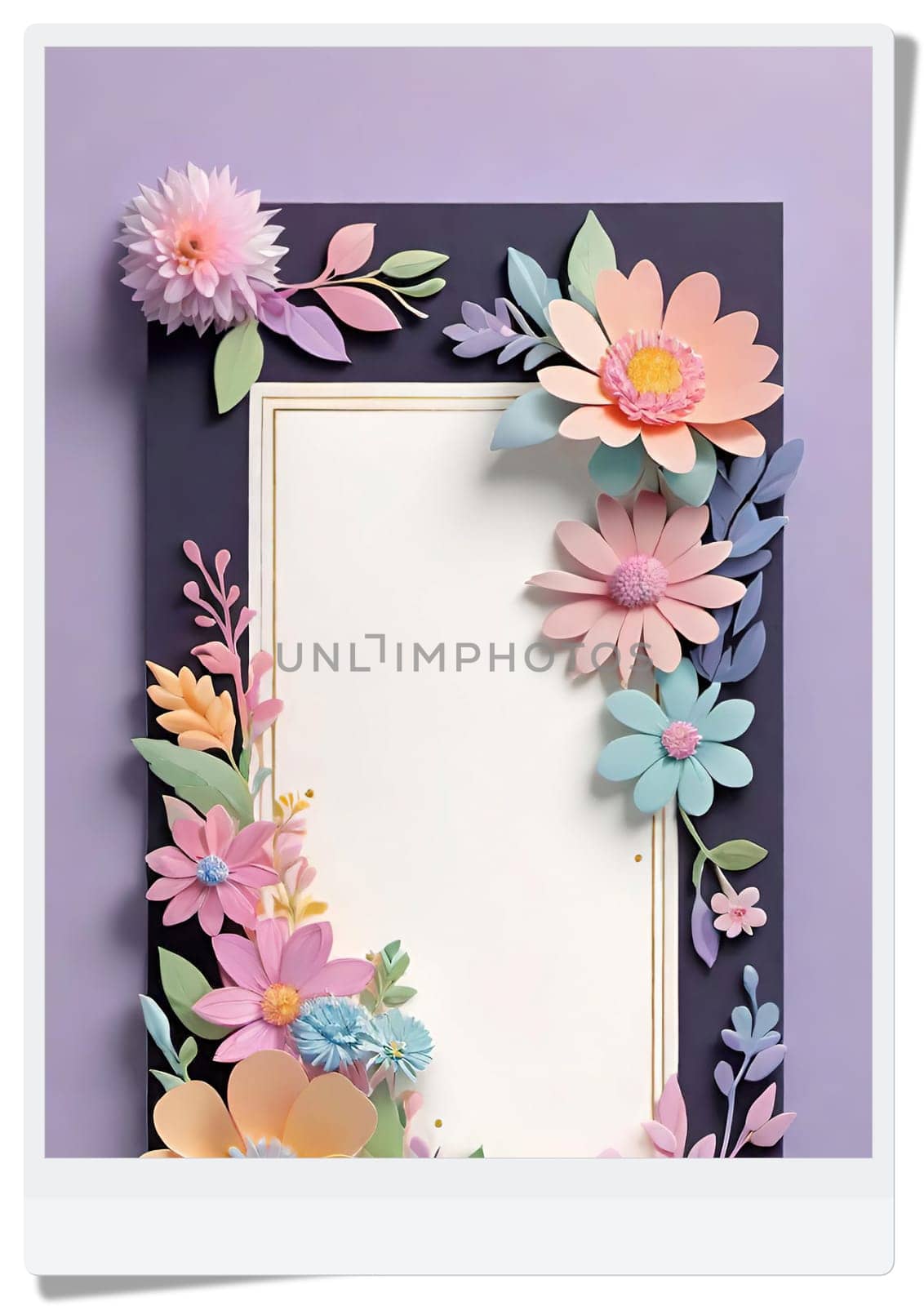 Spring flowers frame with copy space for your text. by yilmazsavaskandag