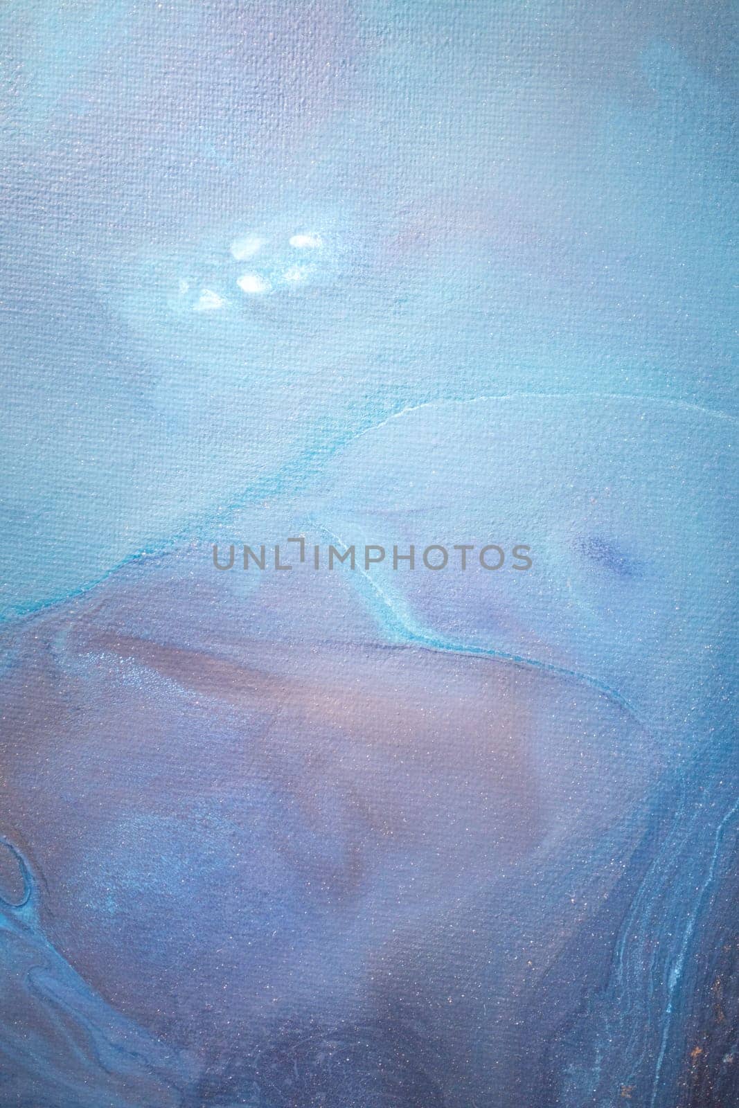 Abstract fluid acrylic painting. Marbled blue abstract background. by MariDein