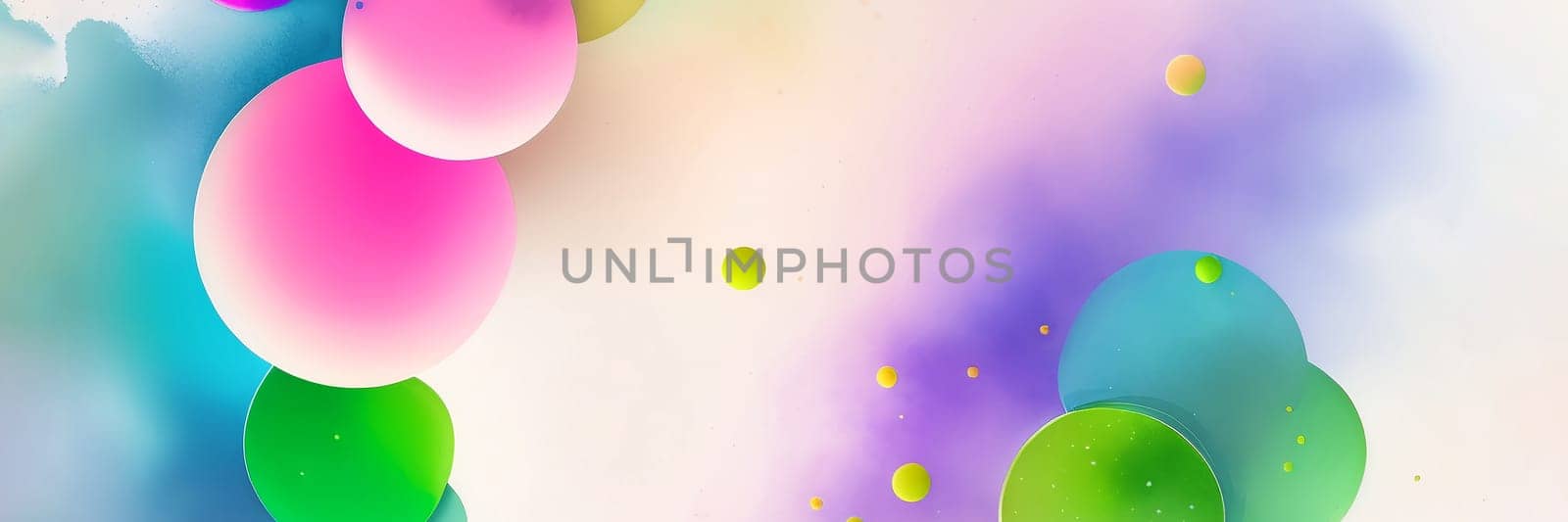 Abstract watercolor background in rainbow colors. Generative AI. by Annu1tochka