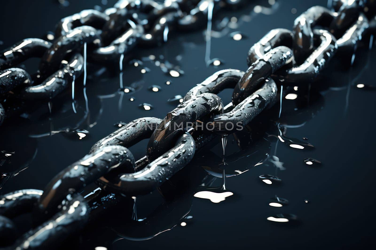 Chains of Freedom: A Powerful Symbol of Strength and Risk in the Industrial Background by Vichizh