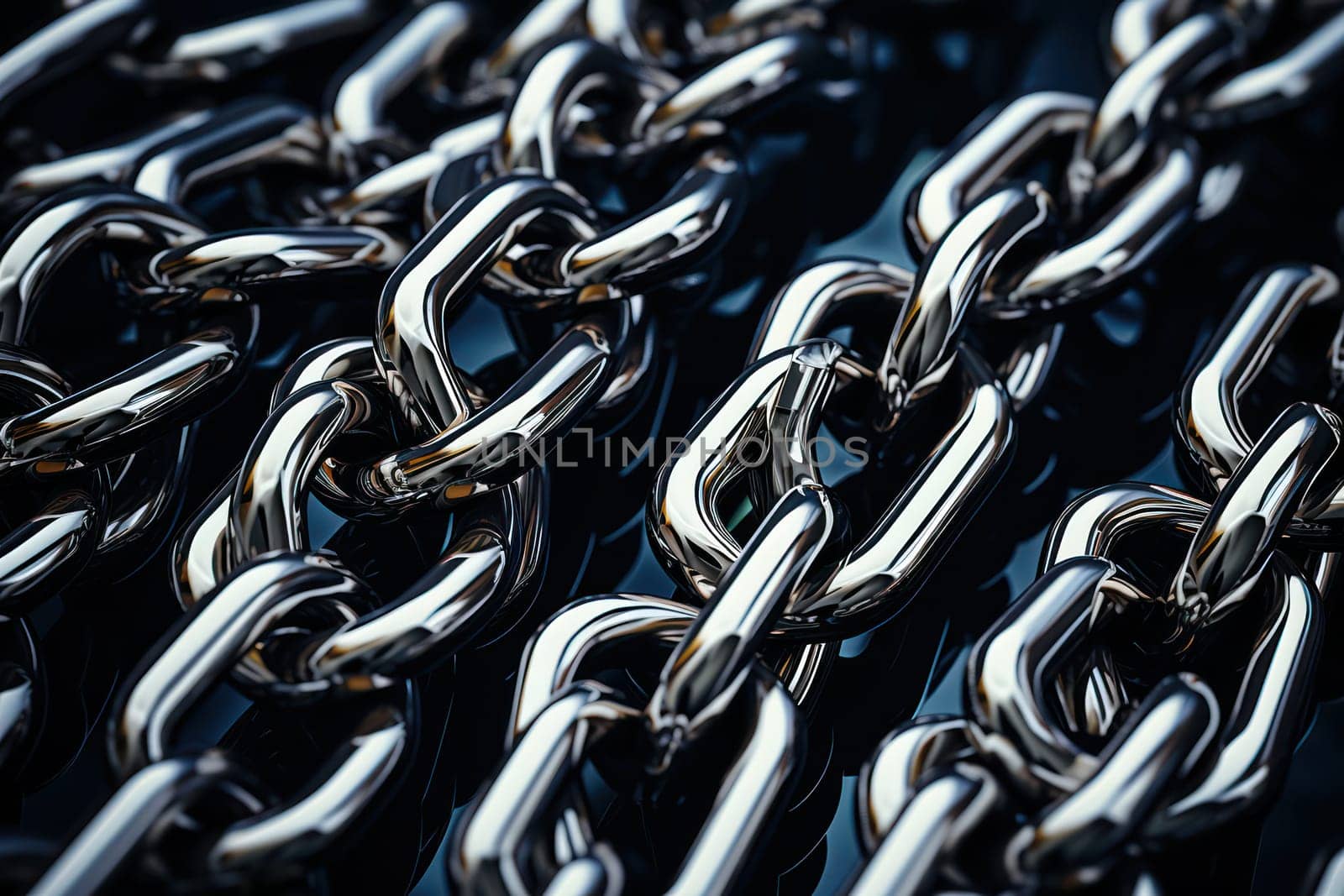Steel Chains: A Powerful Connection of Strength and Security in an Industrial Background by Vichizh