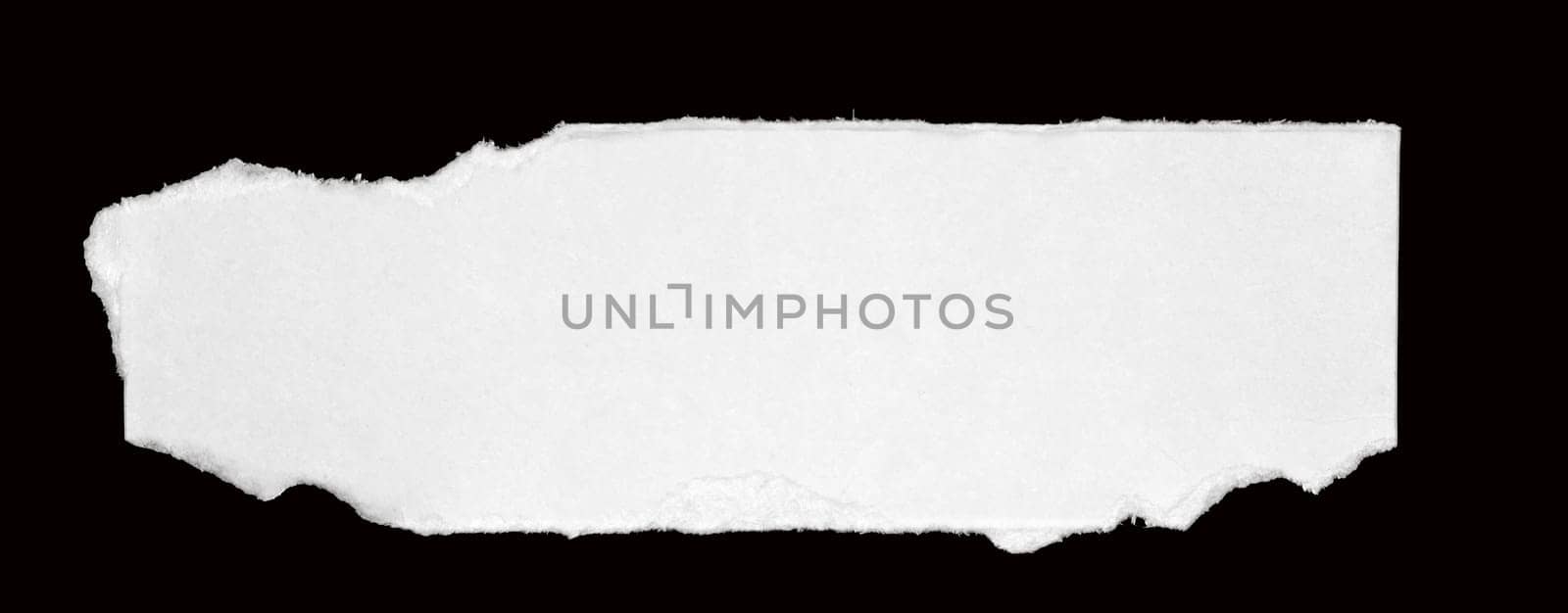 white paper ripped message torn, isolated on black by EdVal