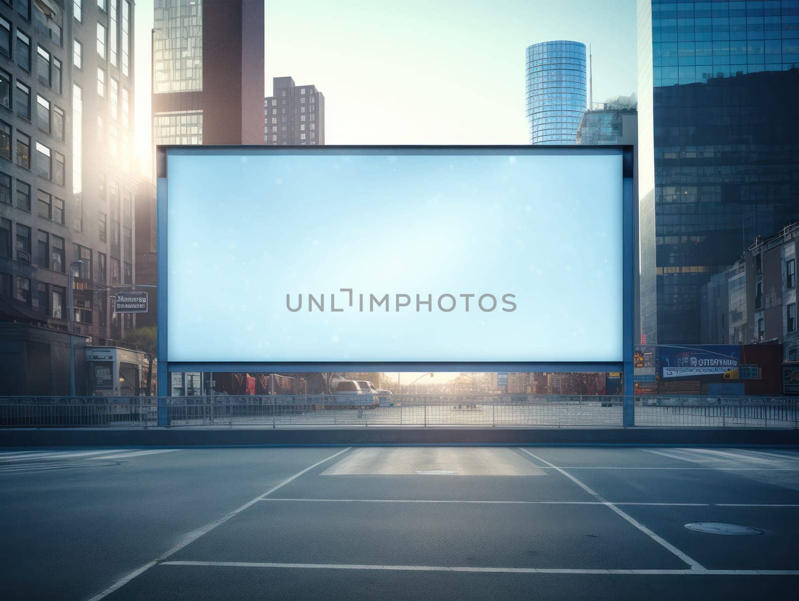 Blank Billboard in the City: A Promotional Display for Urban Advertising