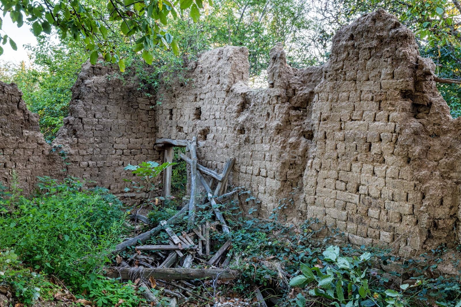 inside an old broken house