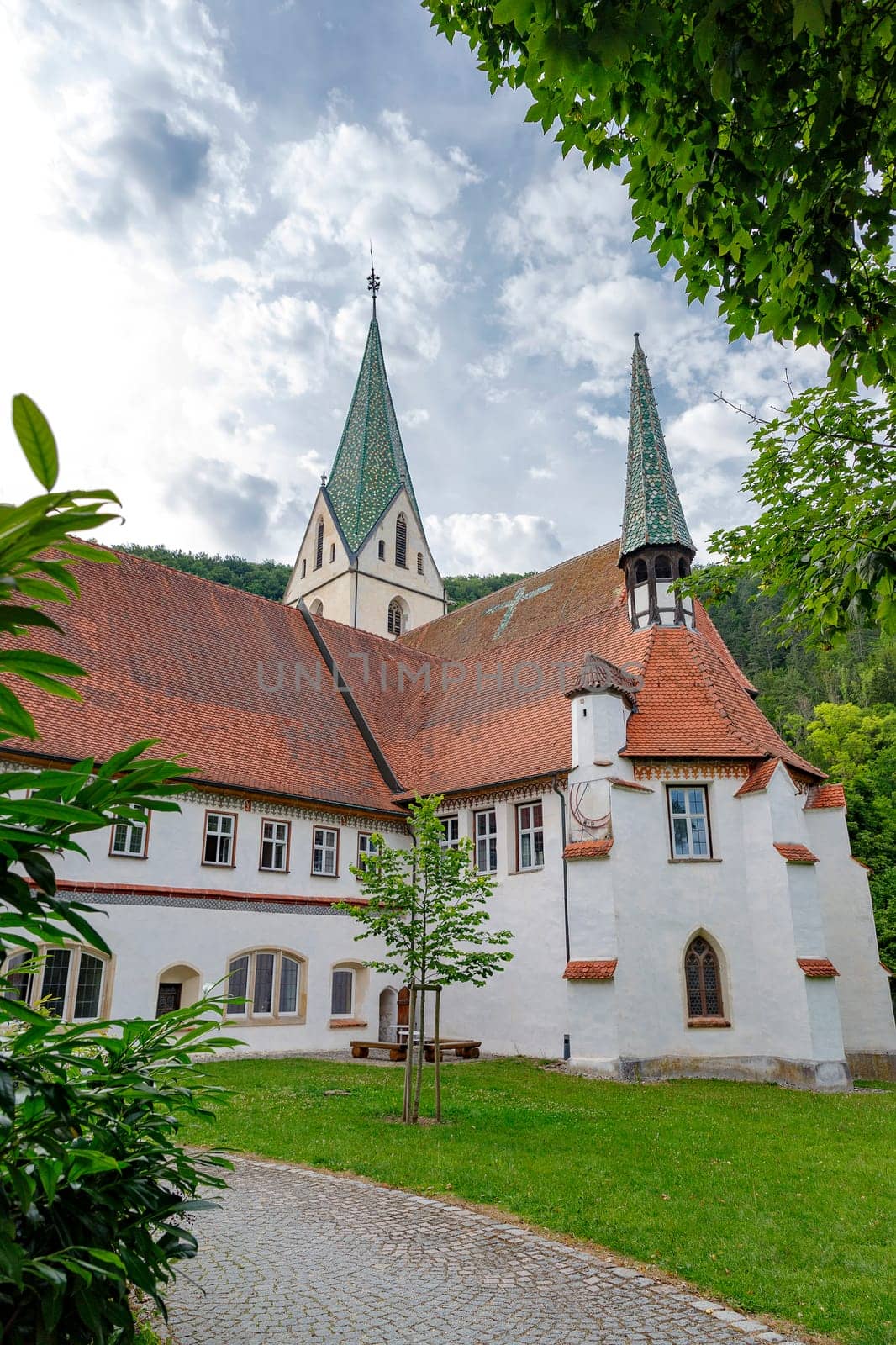 A part of Blaubeuren Abbey in the city of Blaubeuren, Germany