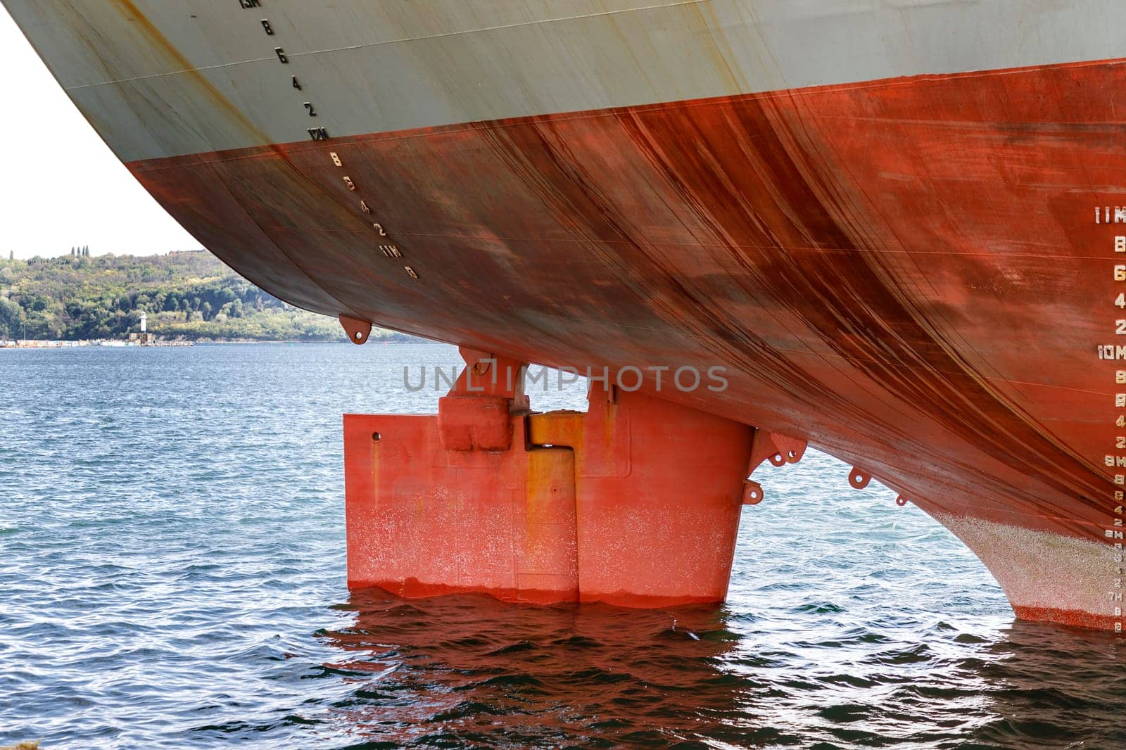 A part of ship.Keel of a ship at the stern by EdVal