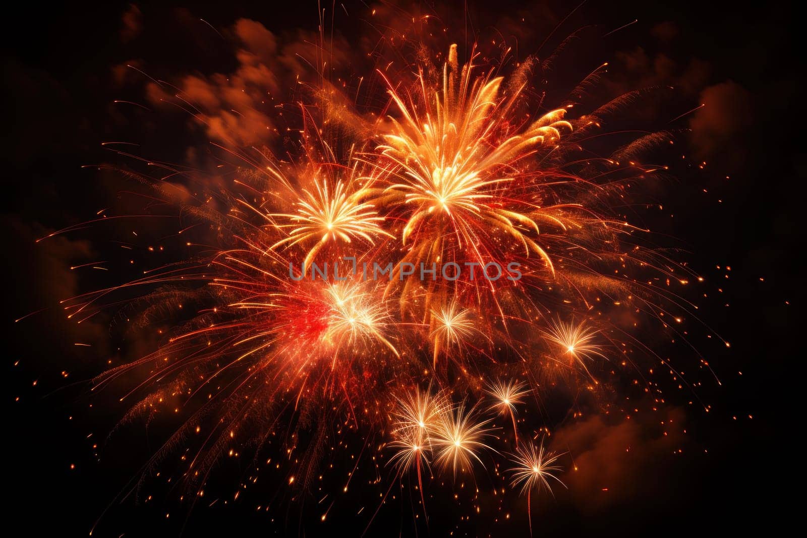 Fireworks festive new year celebration concept Generative AI by golfmerrymaker