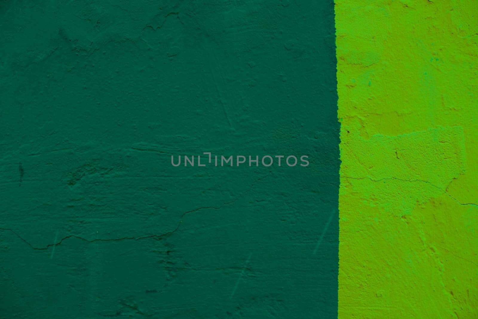 Wall Painted Two Tone. Texture background of two tones: green and light green with a minimal concept.