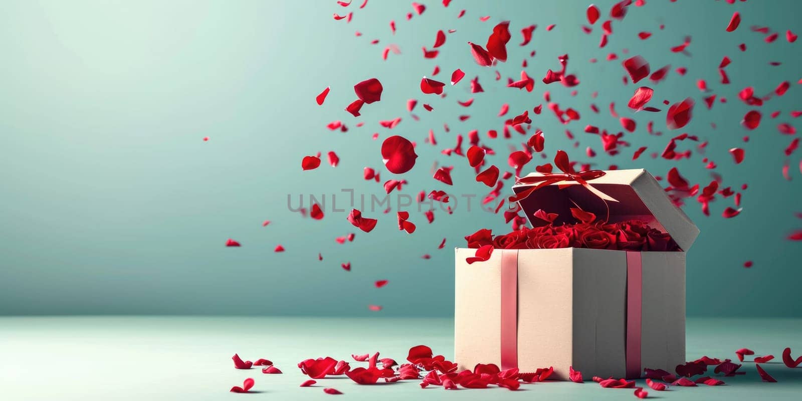 a gift box of romantic love on valentines day pragma by biancoblue