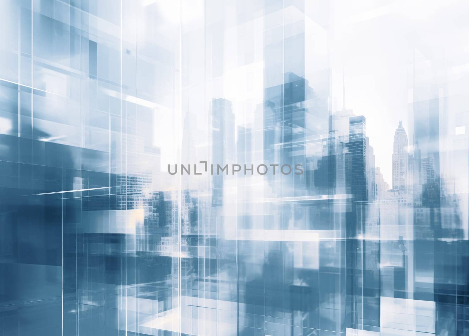 Abstract city background, cityscape and skyline double exposure comeliness