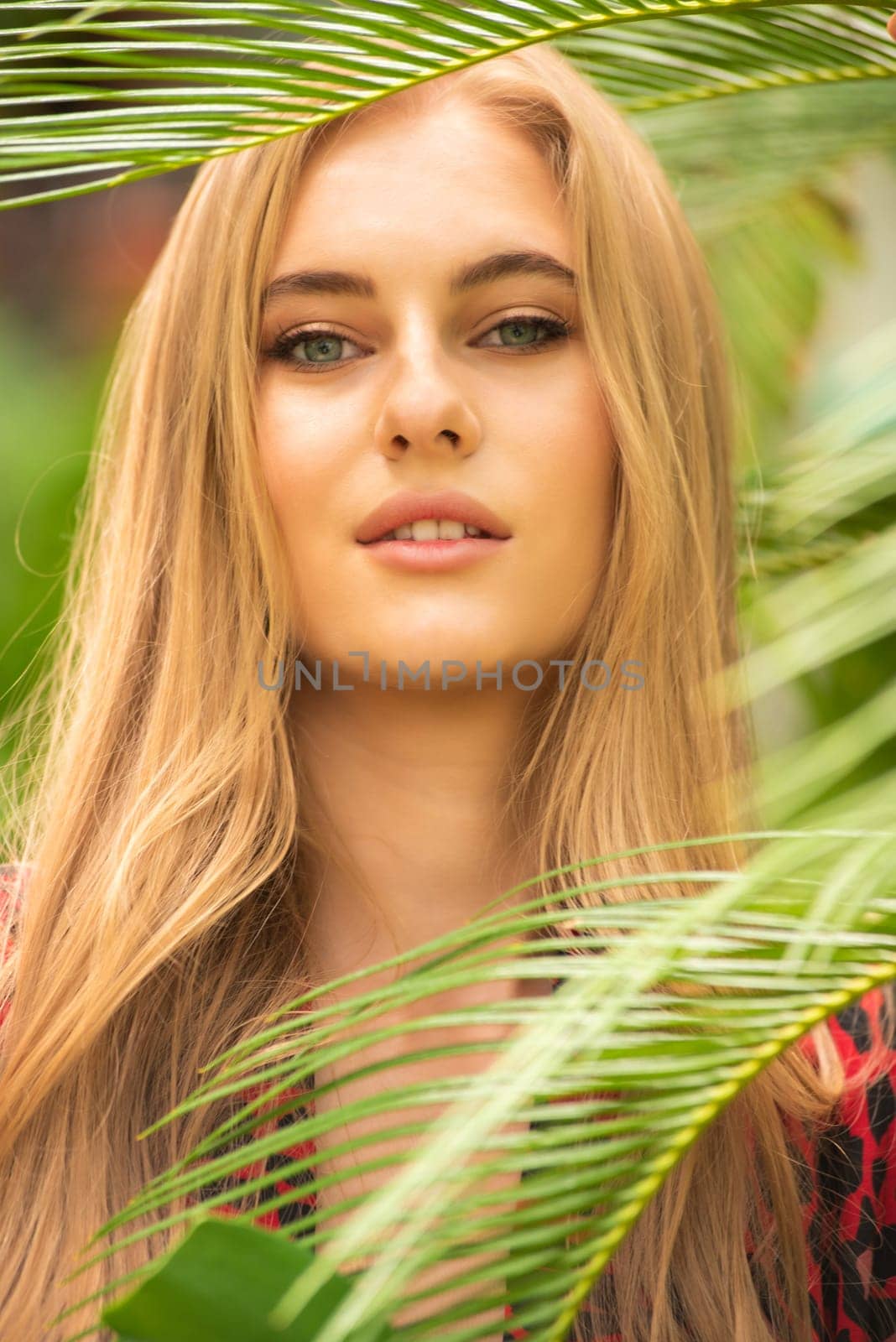 Woman wearing summer clothes on tropical resort