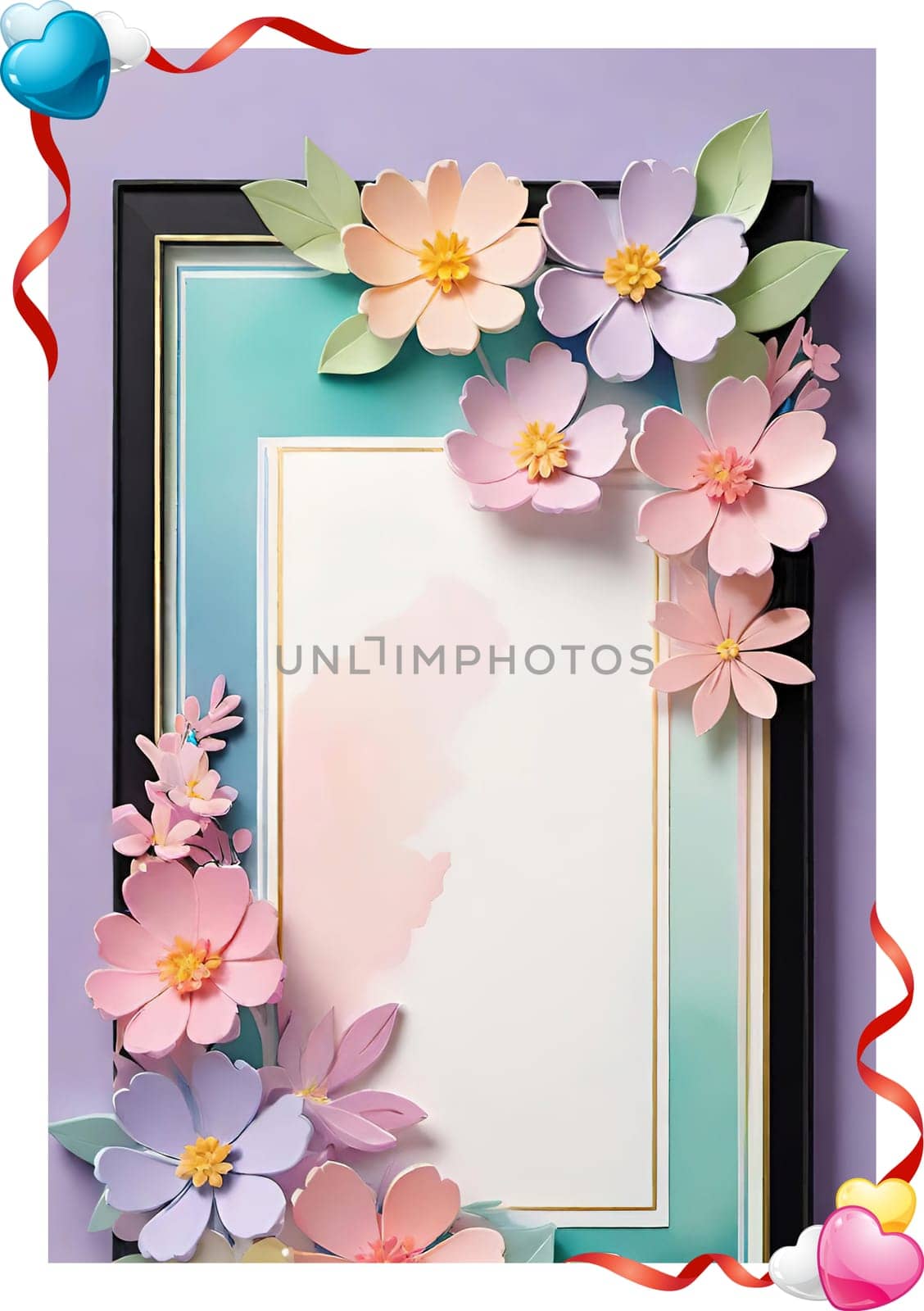 Spring flowers frame with copy space for your text. by yilmazsavaskandag