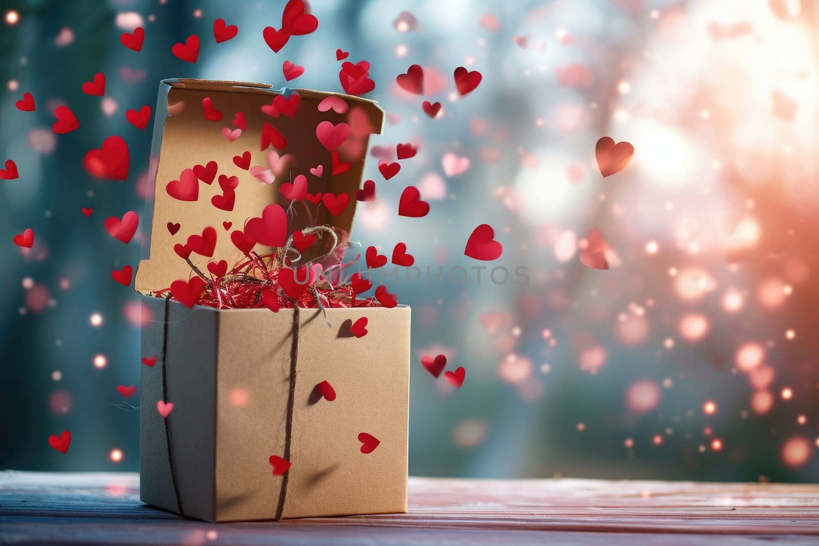 a gift box of romantic love on the valentines day pragma