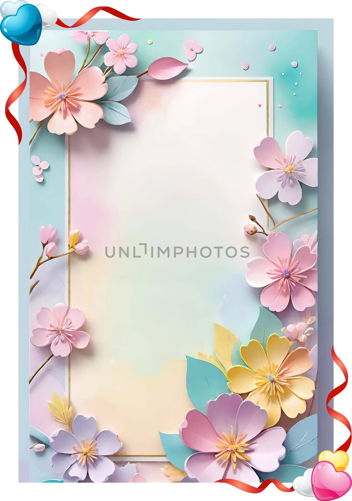 Spring flowers frame with copy space for your text. by yilmazsavaskandag