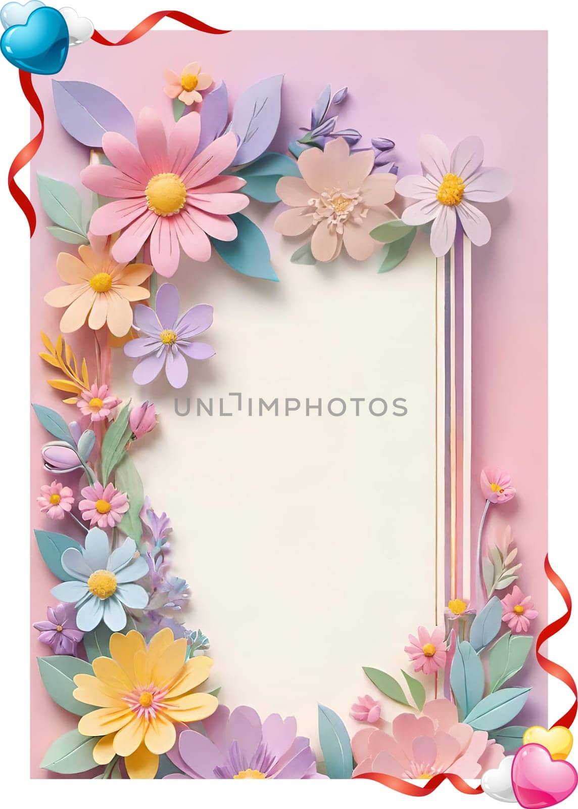 Spring flowers frame with copy space for your text. by yilmazsavaskandag