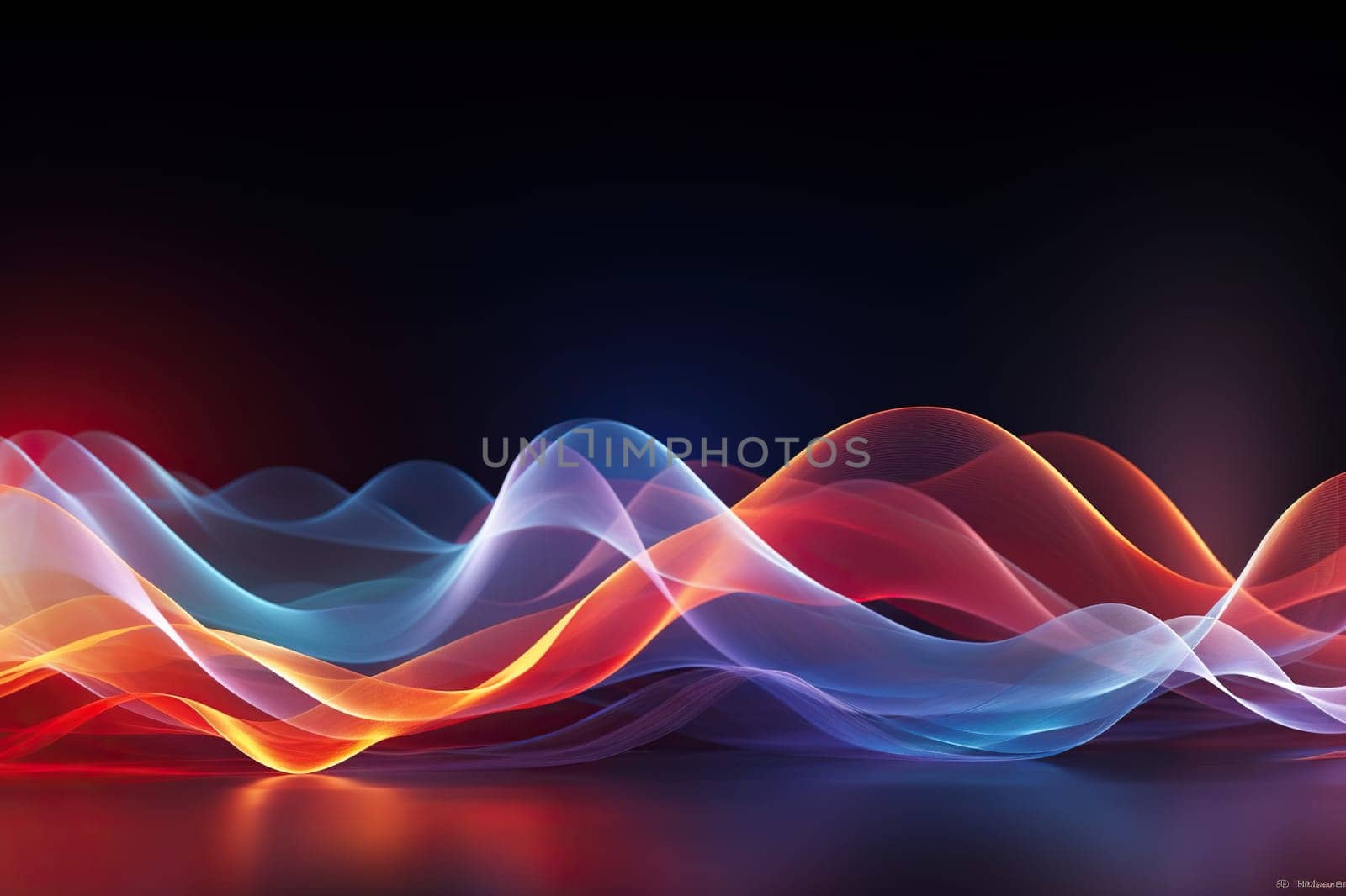 Abstract colored wave pattern with liquid effect. Place for text.