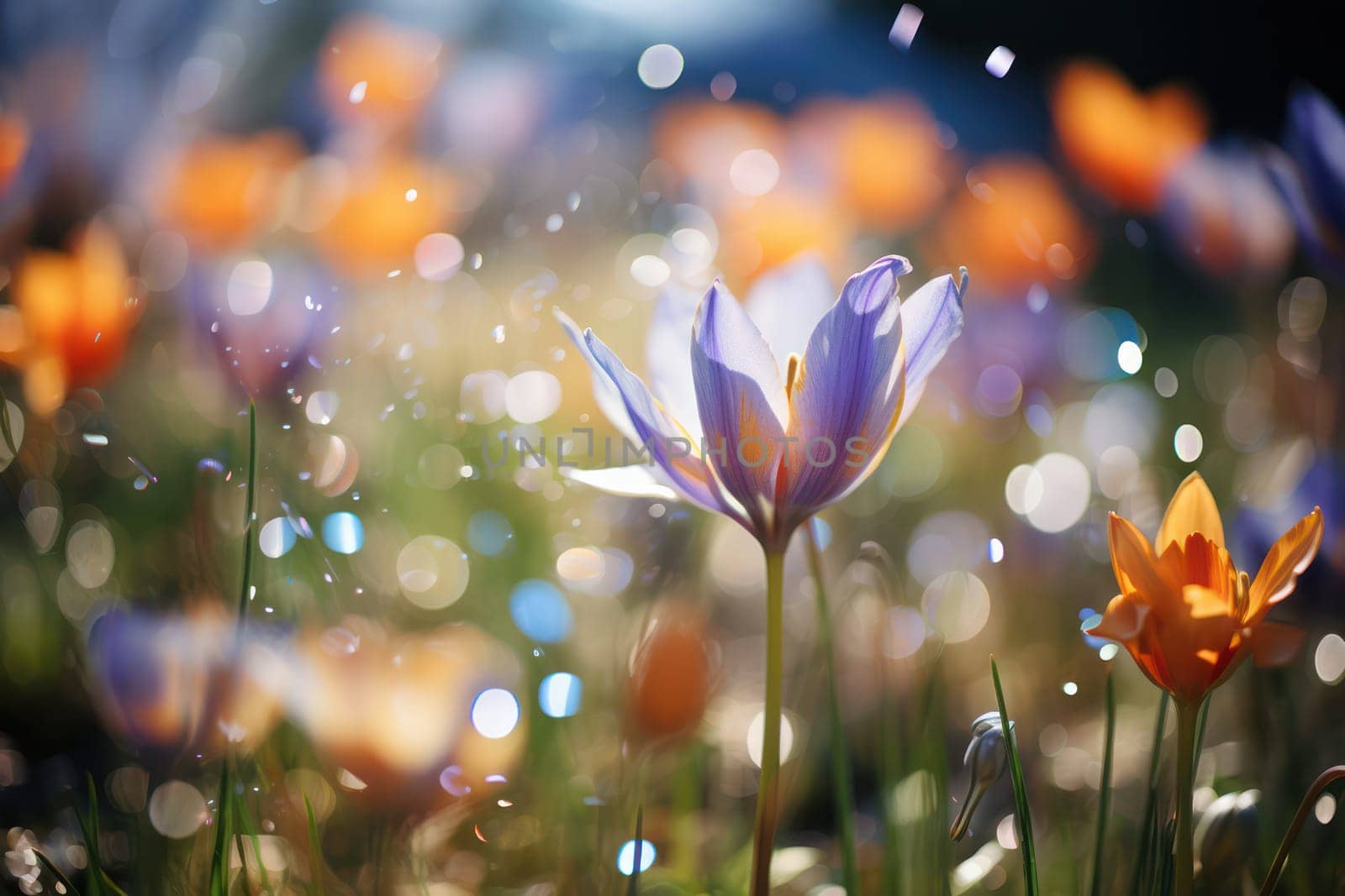 Nature's Symphony: Purple Blossom in a Blooming Meadow, a Macro Closeup on a Vibrant Floral Beauty by Vichizh