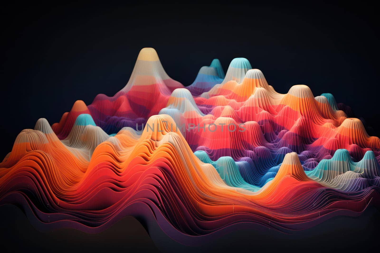 Abstract Digital Wave: A Futuristic Light Graphic Illustration in Blue. by Vichizh