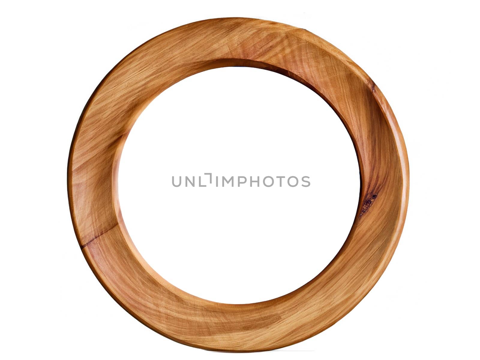 circle round picture fram old oak wood by compuinfoto