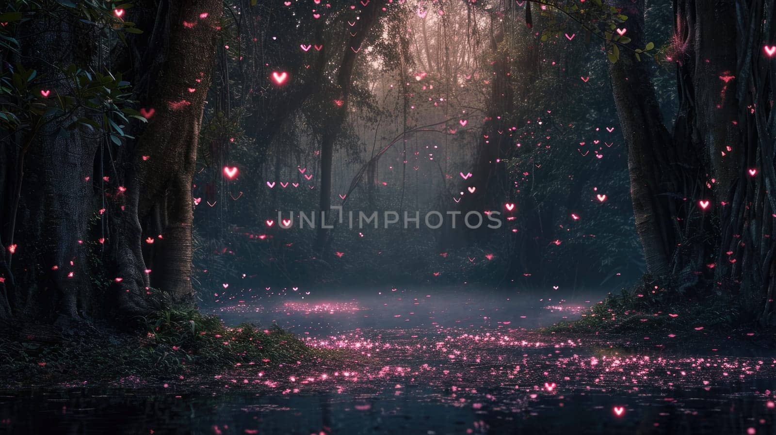 enchanted love forest in valentines day pragma by biancoblue