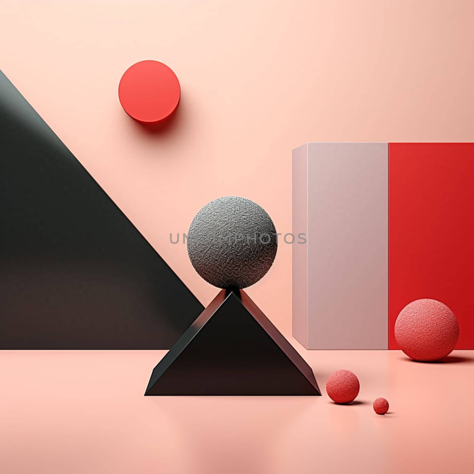3D rendering geometric shapes, Product Stand with frame, marble, Minimal design by Andelov13
