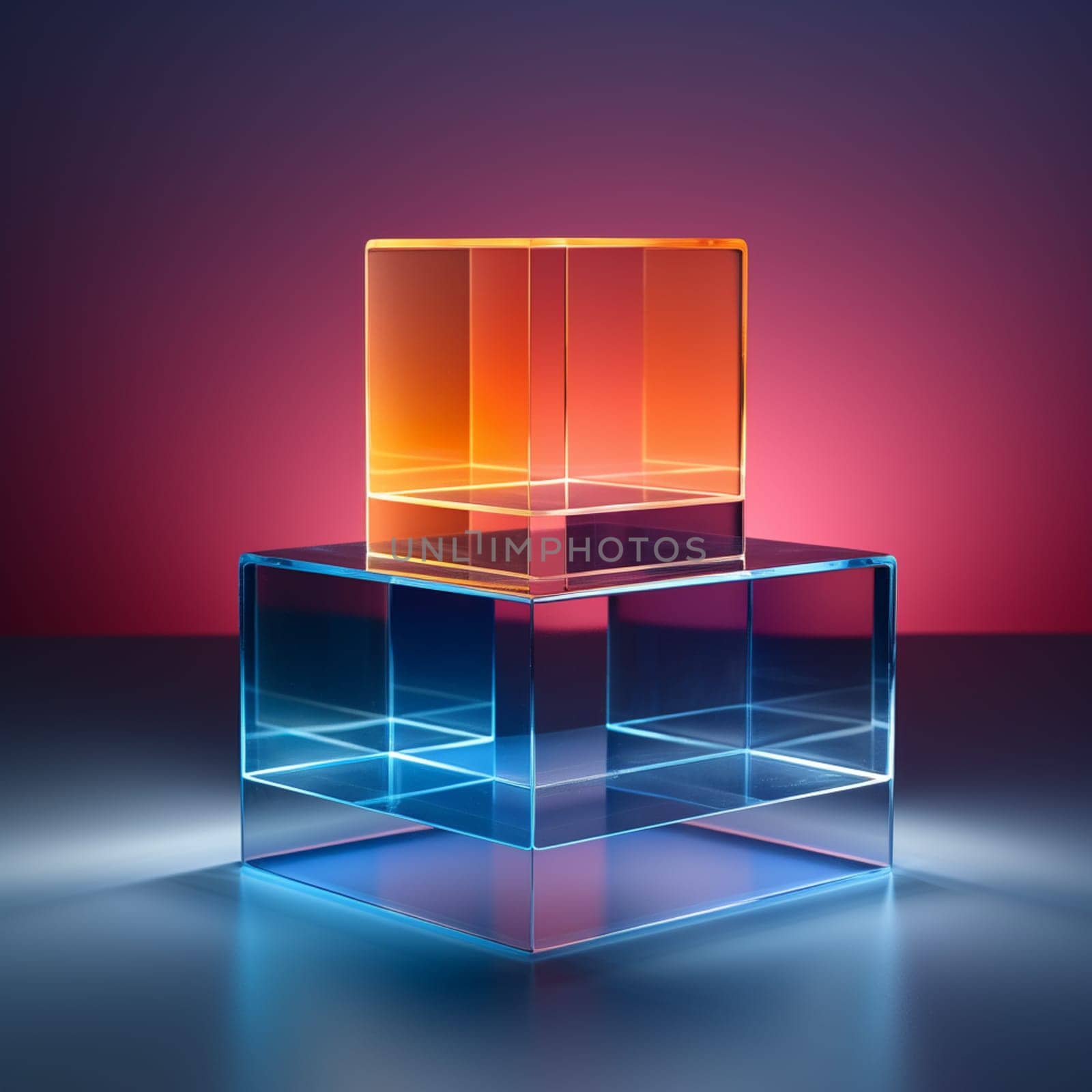 3d rendering, yellow pink squares, neon light, blank frames, abstract ultraviolet background, glowing lines, portal, vibrant colors, empty virtual windows, night club interior, fashion podium