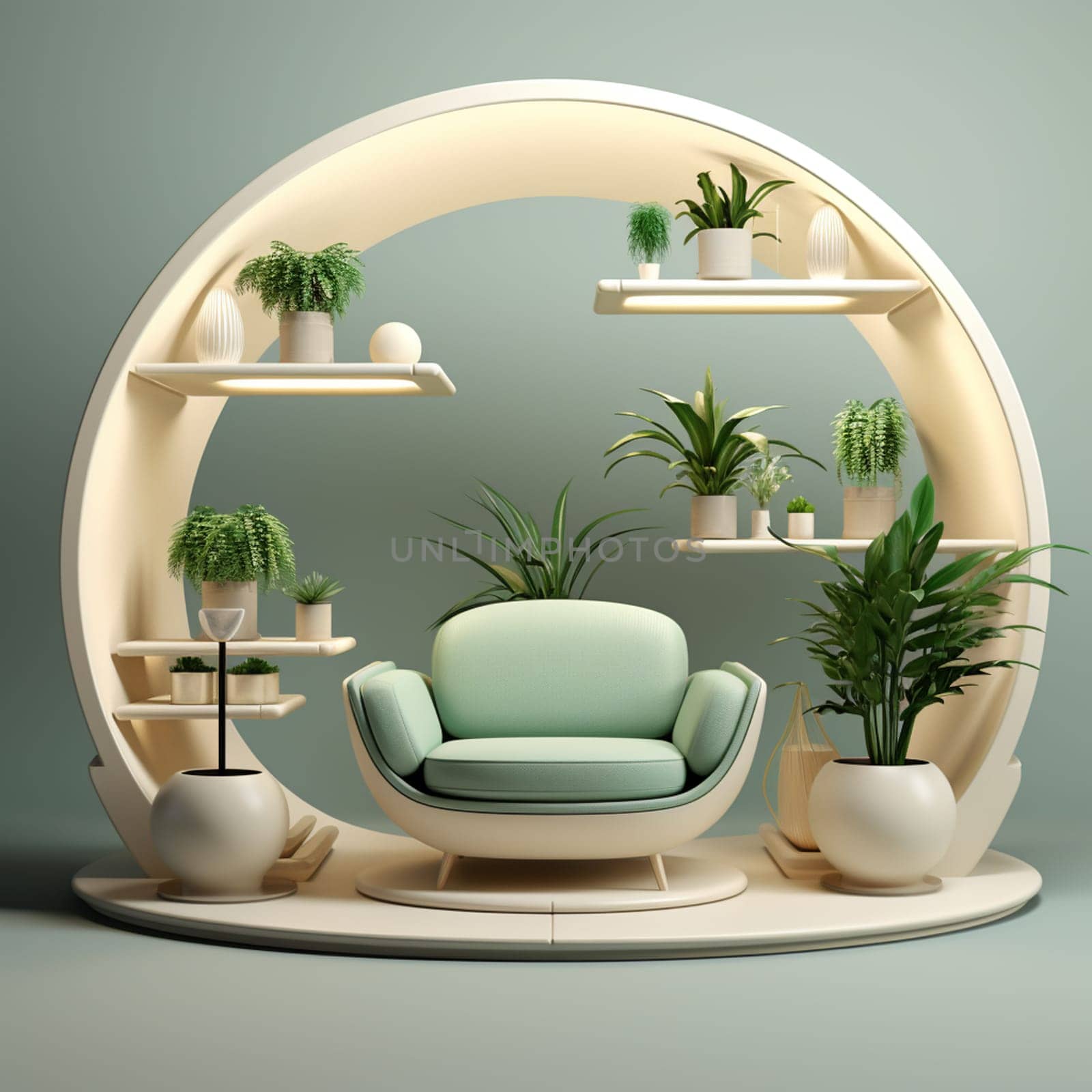 Pastel displays podium for mock up and products presentation on minimal background, Cosmetic mockup - 3D illustration by Andelov13