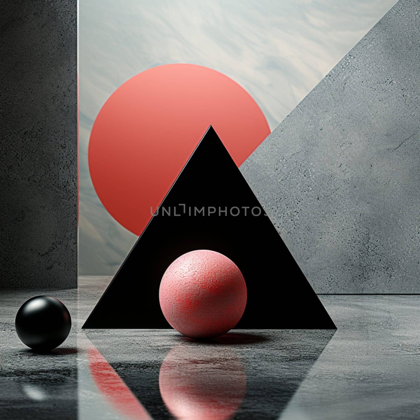 3d abstract minimalist geometric forms. Glossy luxury podium for your design in trendy interior. Fashion show stage,pedestal, shopfront with colorful theme. Empty scene for mock up. by Andelov13