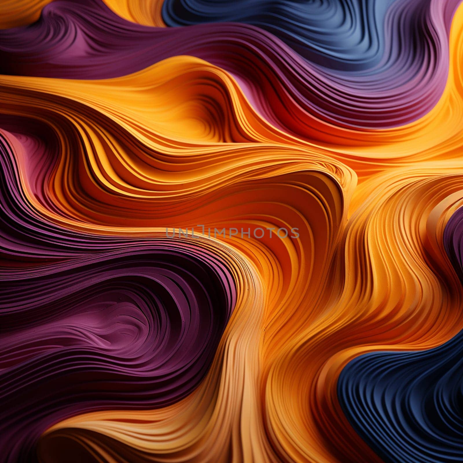 Abstract swirls in rich color on subject of abstract art, dynamic design and creativity. Color Swirl series. by Andelov13