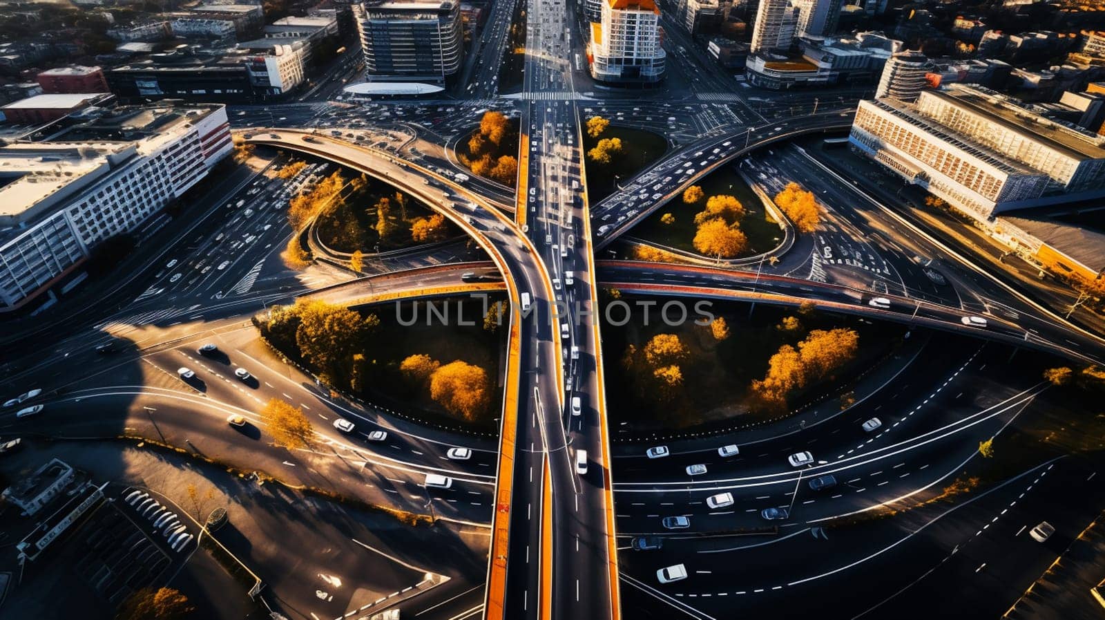 Aerial photography bird-eye view of City viaduct bridge road streetscape landscape by Andelov13