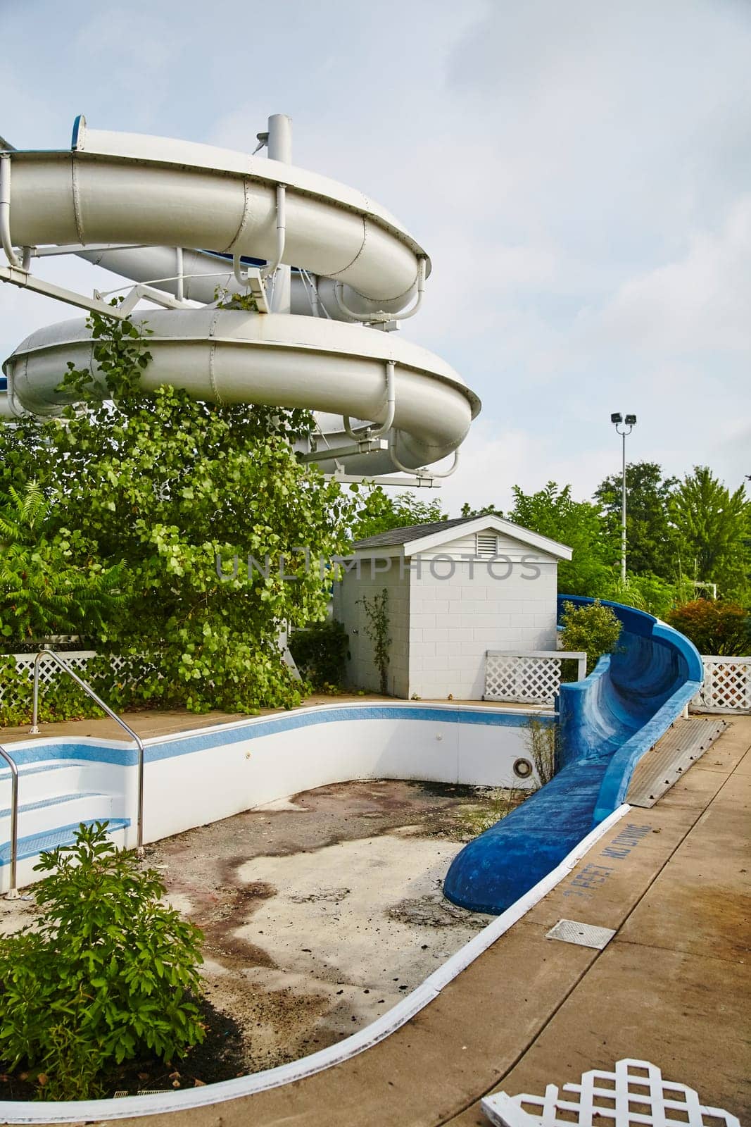 Abandoned Water Slide at Fun Spot Park, Indiana 2015 - A Nostalgic View of Leisure Industry Decline