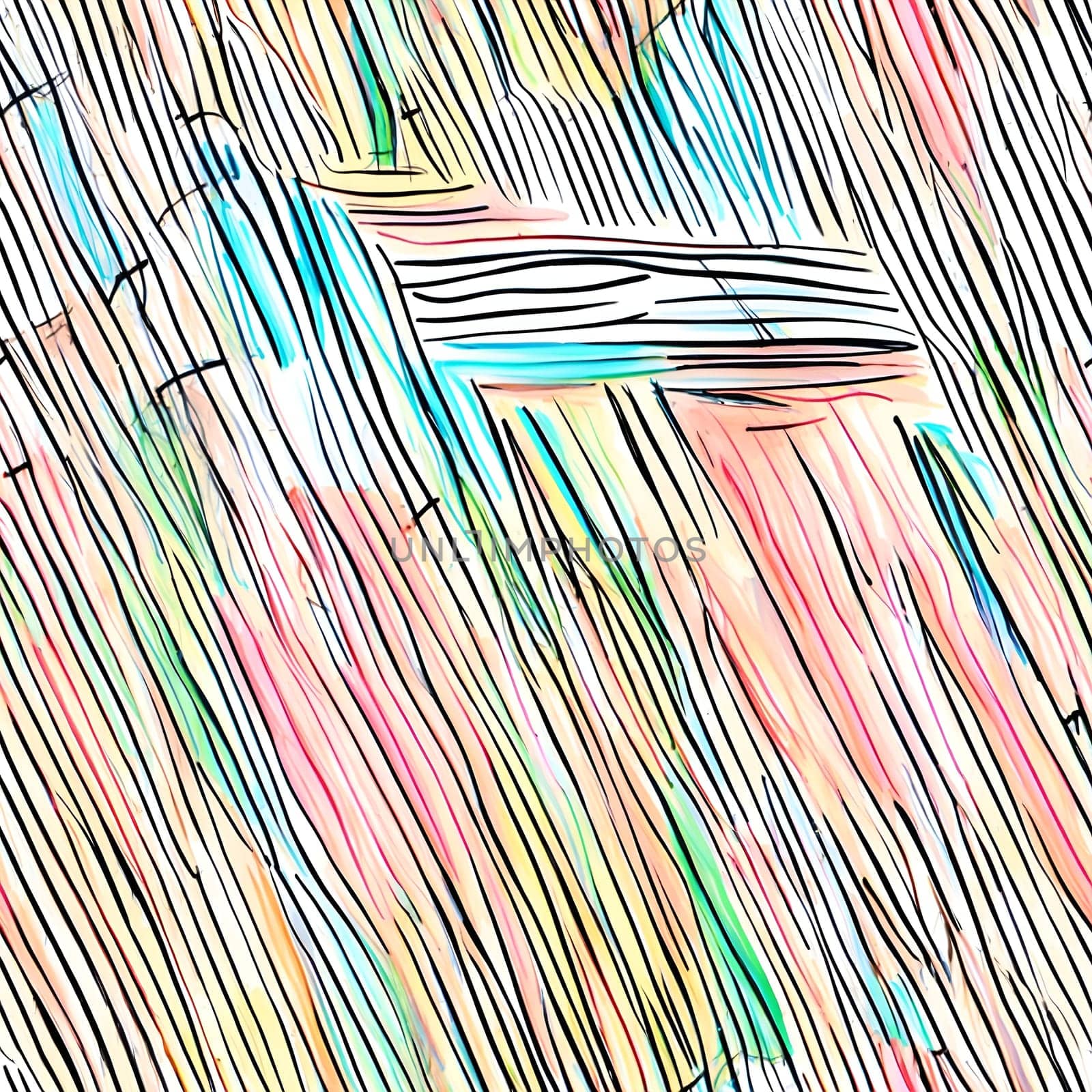 Drawing of a Cross in the Rain. Generative AI. by artofphoto
